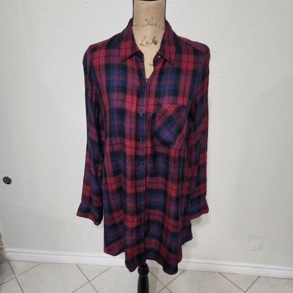 INTRO plaid‎ tunic length dress size small - Picture 1 of 5